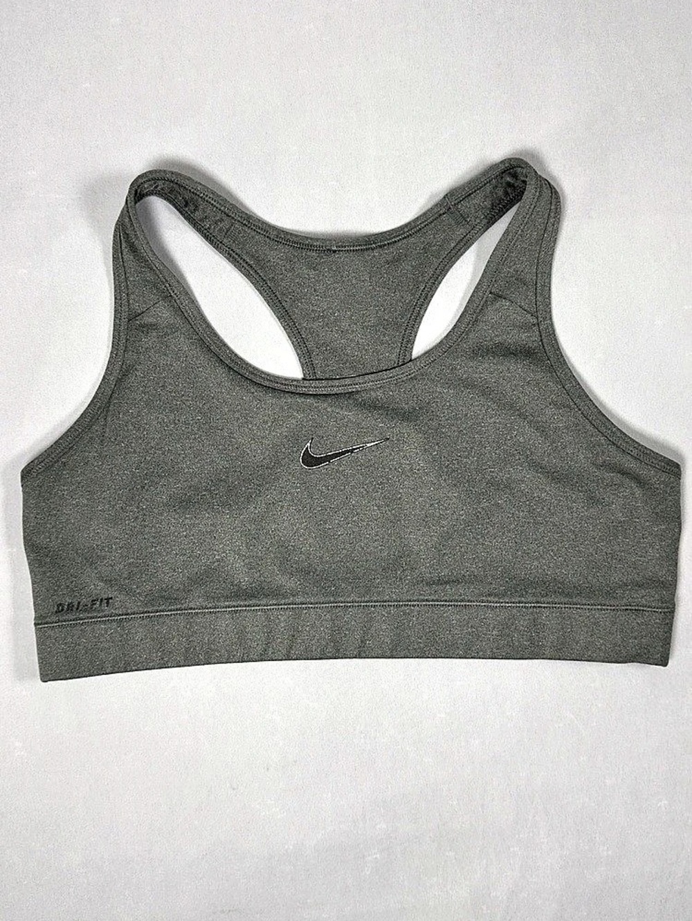 Nike Dri-FIT Racerback Sports Bra Gray Racerback Sports Bra